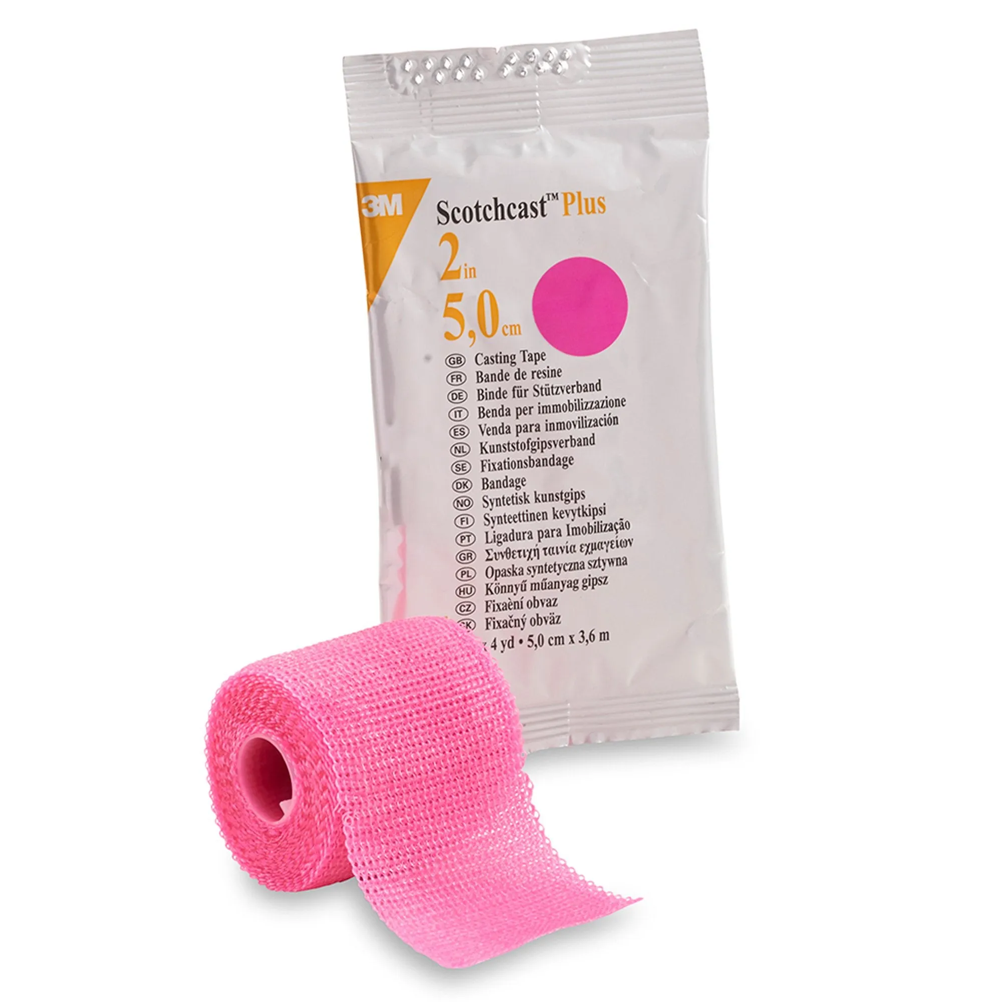 3M™ Scotchcast™ Plus Bright Pink Cast Tape, 2 Inch x 4 Yard, 1 Case of 10