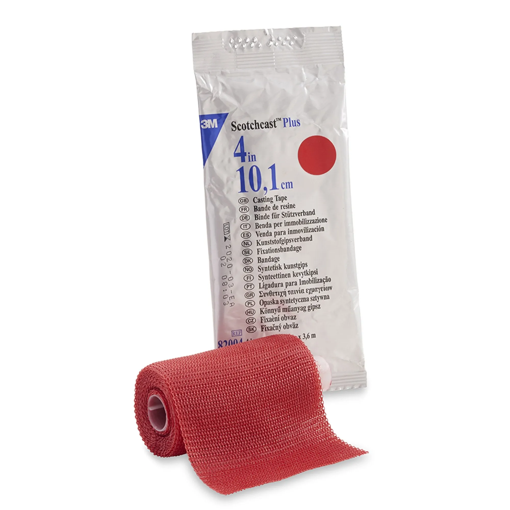 3M™ Scotchcast™ Plus Red Cast Tape, 4 Inch x 4 Yard, 1 Each