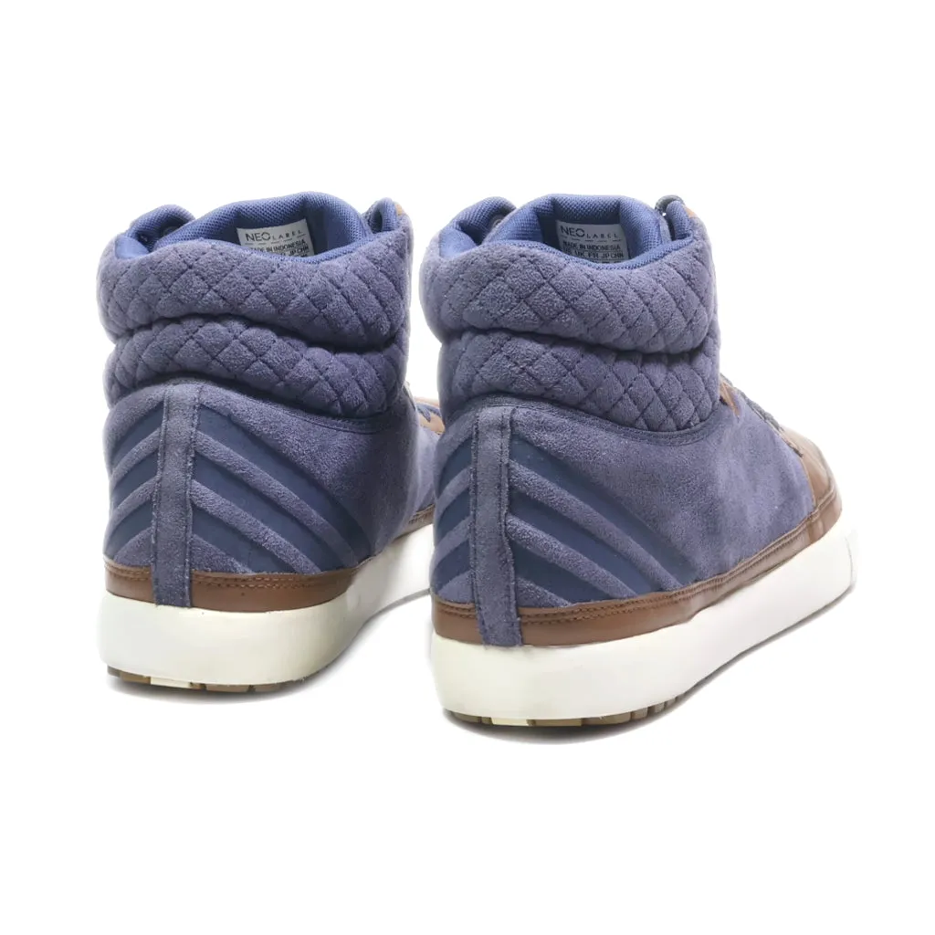 Adidas Neo Ankle Boots Suede Blue Colour For Men