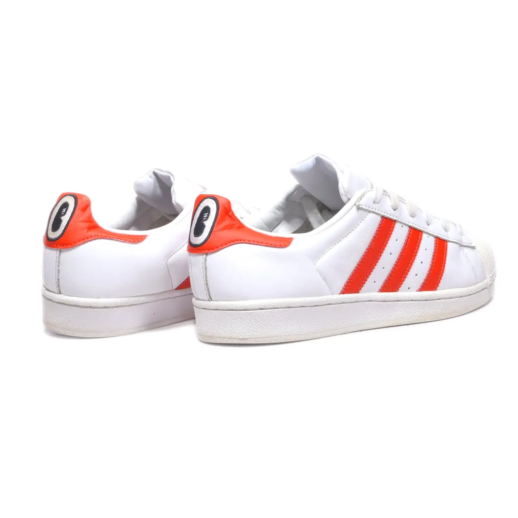 Adidas Superstar Low-Top Sneakers Leather Red Colour For Women