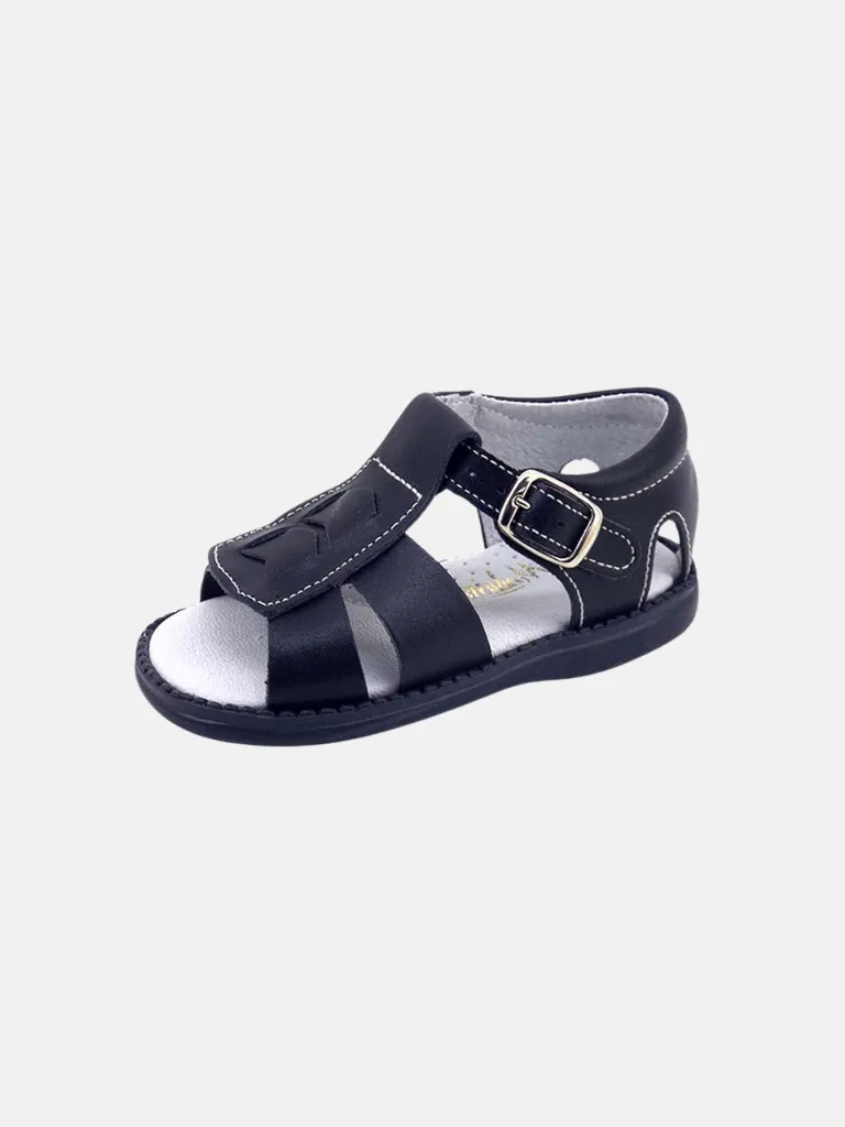 Baby Boy Aladino Spanish Cut-out Sandals -Dark Navy Blue