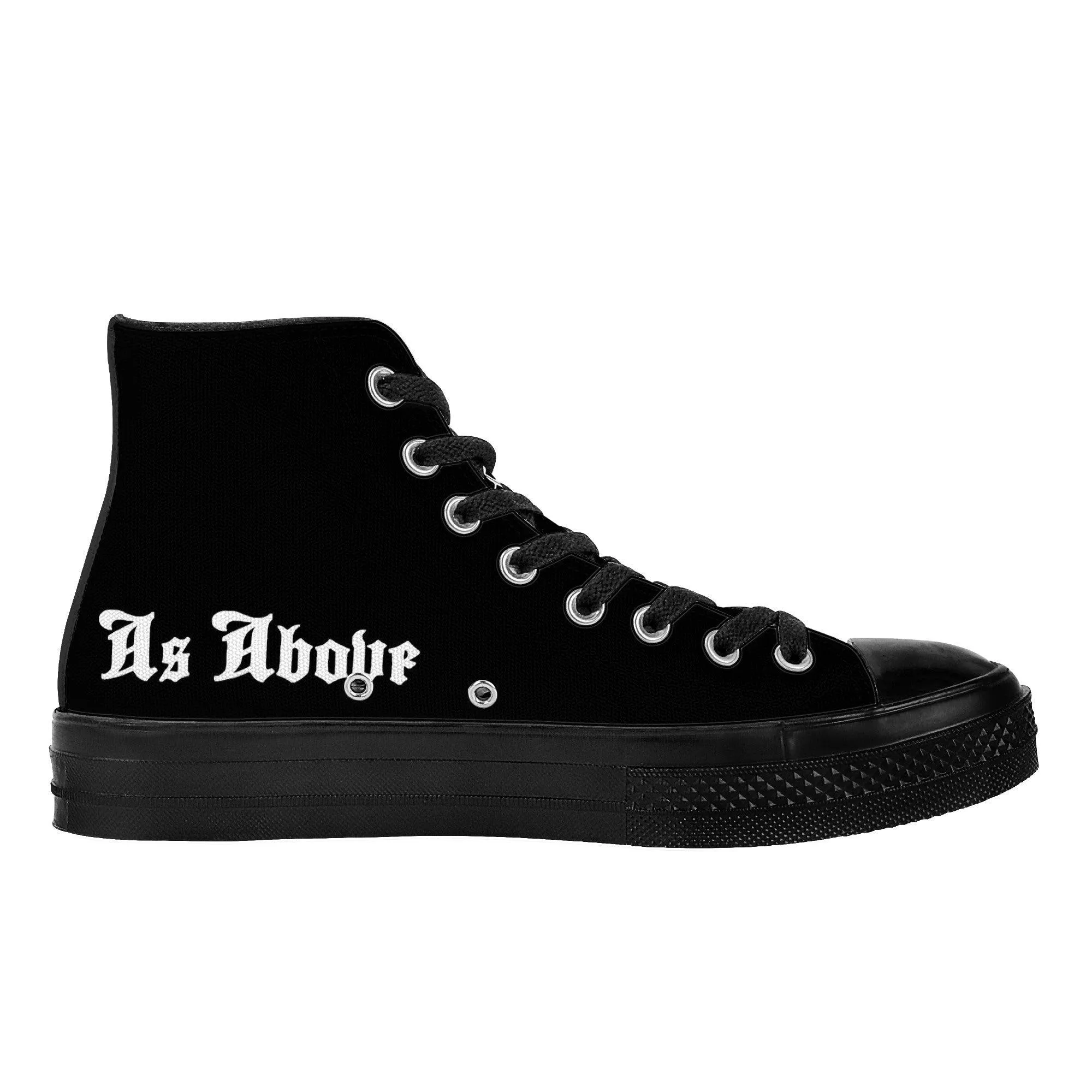 BAPHOMET High Top Canvas Shoes - Black