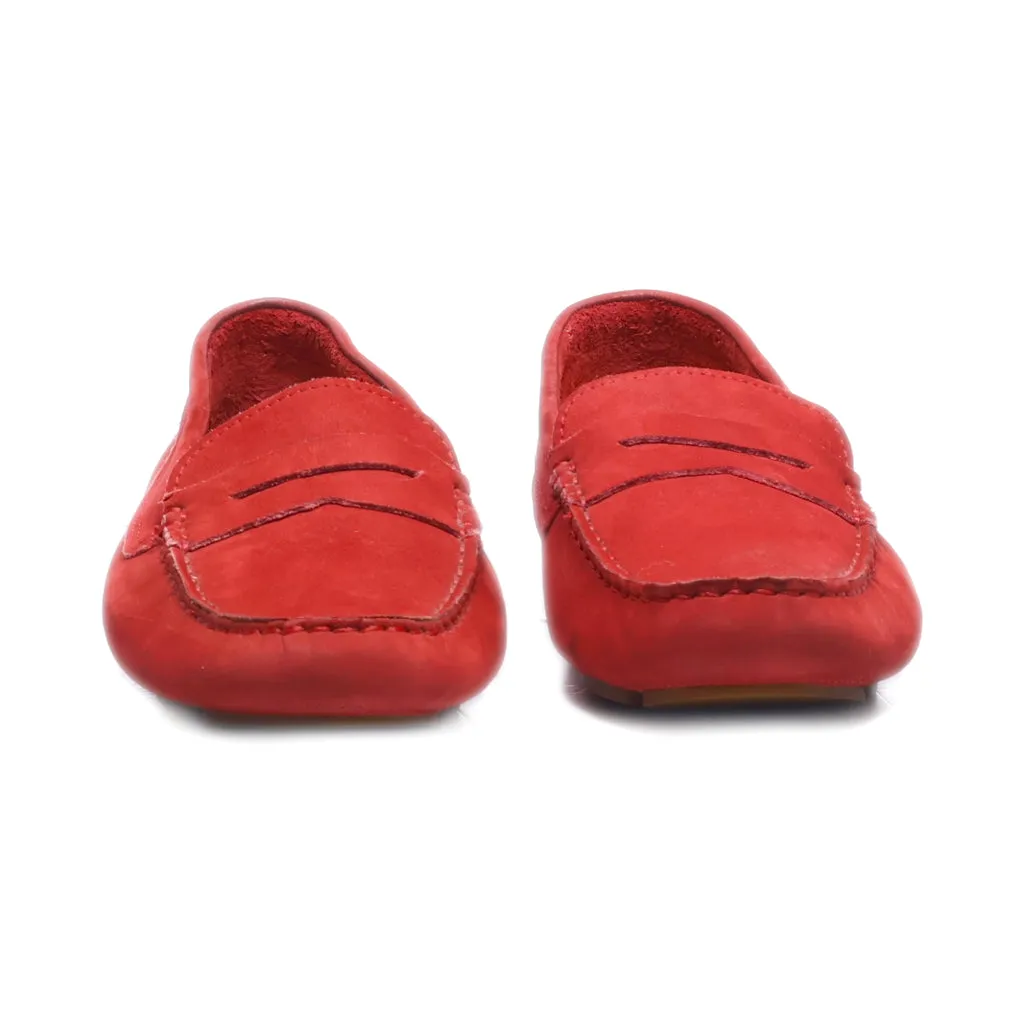 Bass Missy Loafers Suede Red Colour For Women