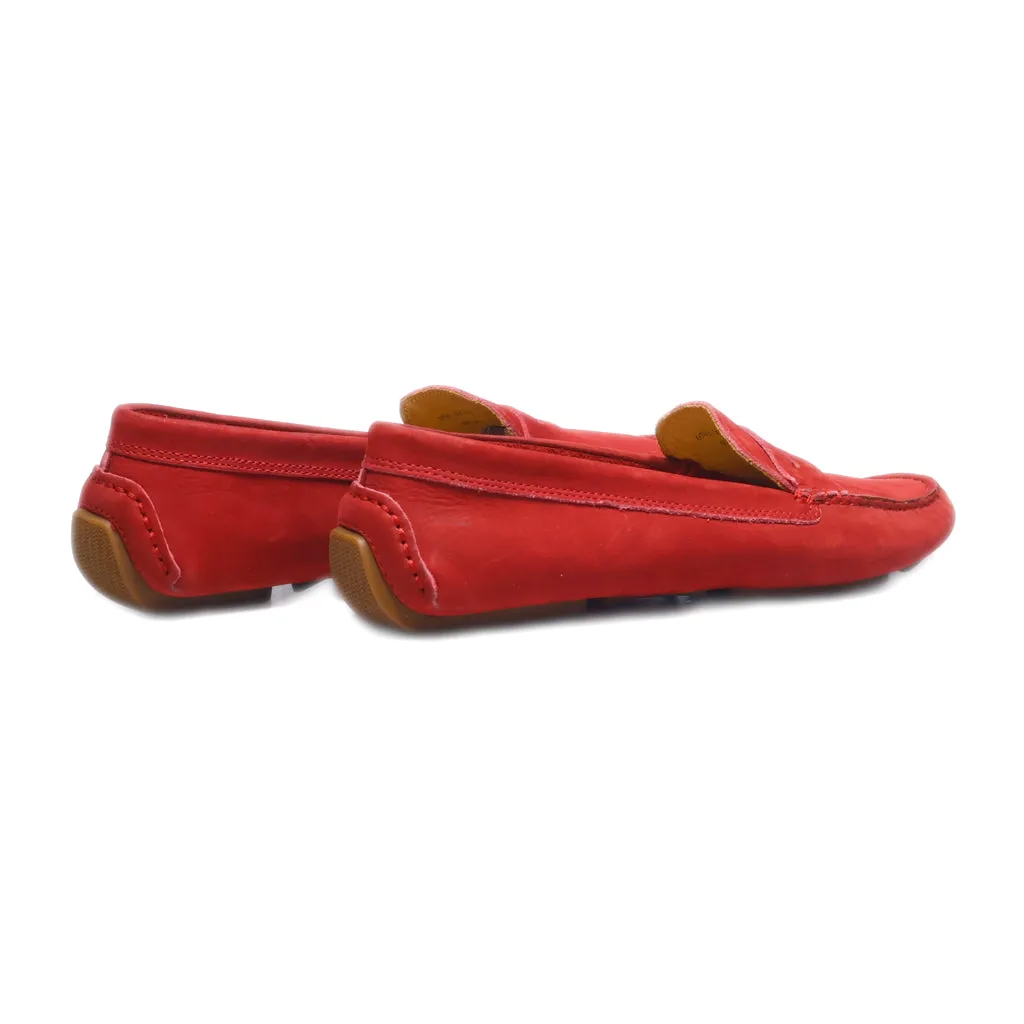 Bass Missy Loafers Suede Red Colour For Women