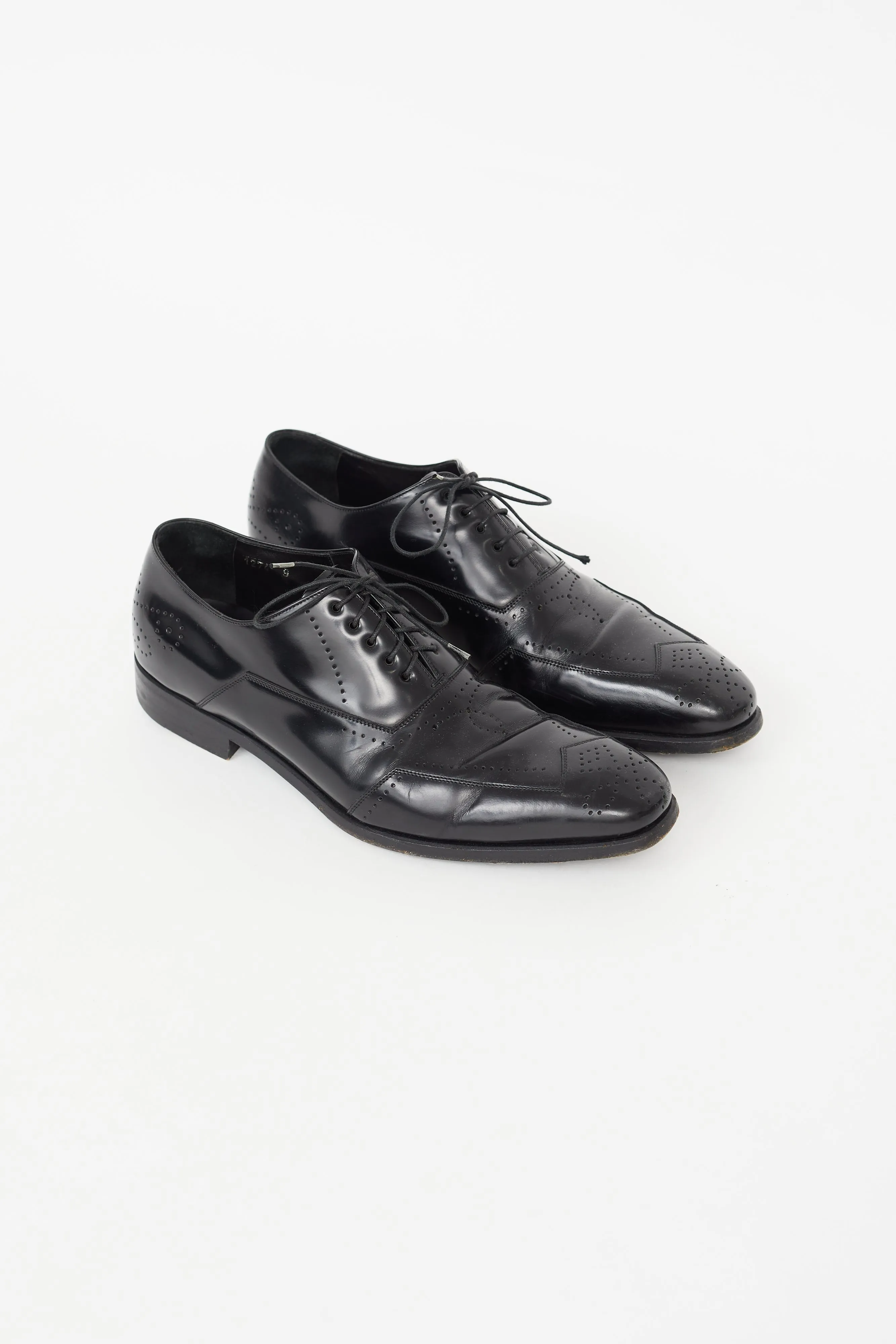 Black Leather Baroque Oxford