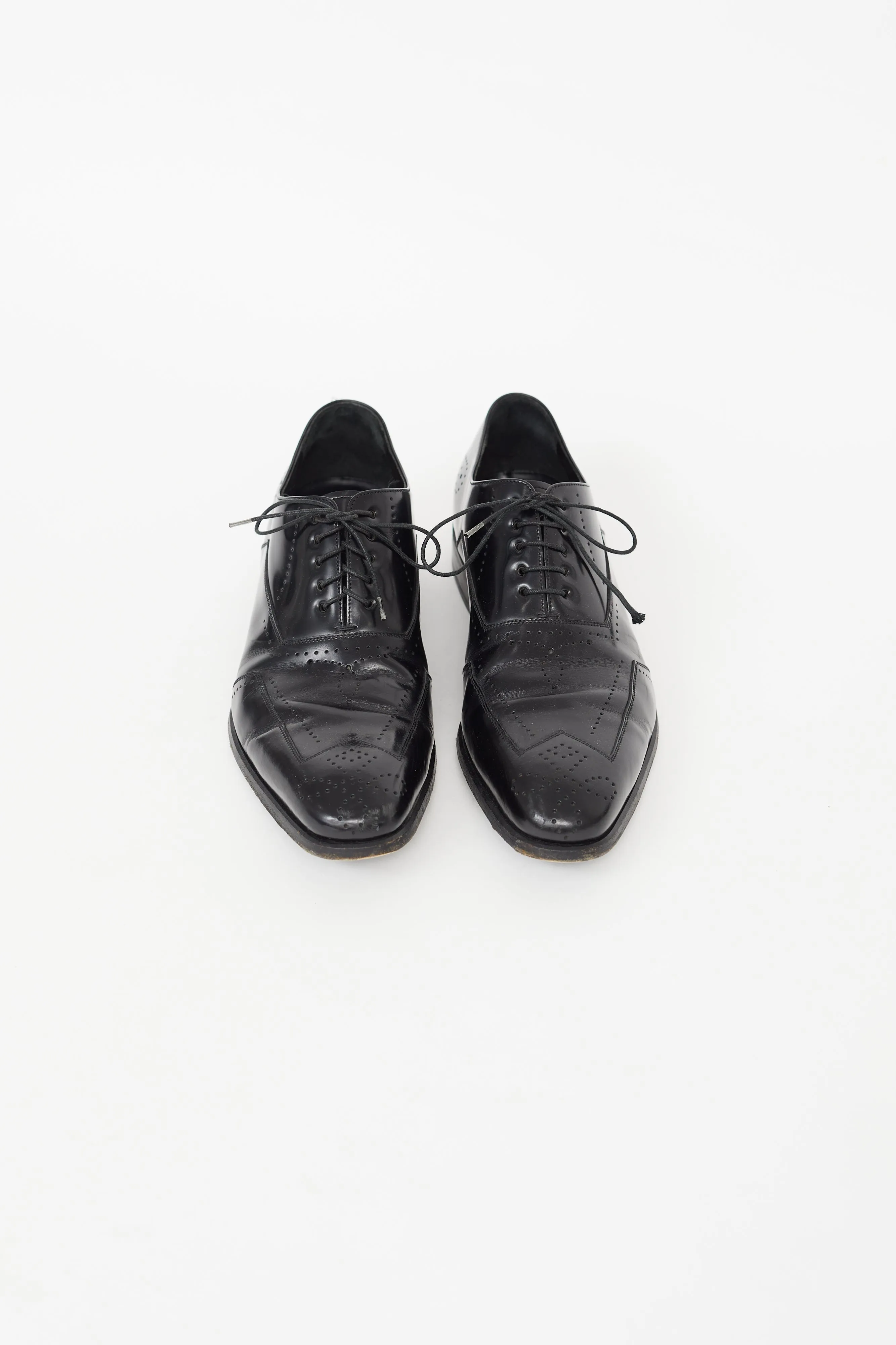 Black Leather Baroque Oxford