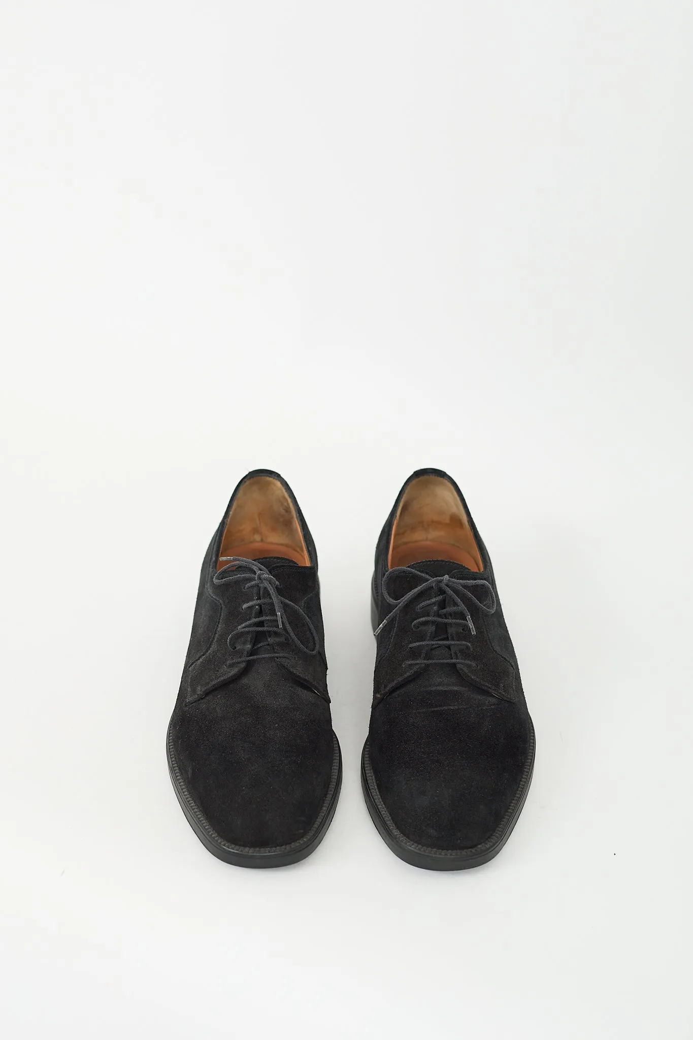 Black Suede Lace Up Oxford