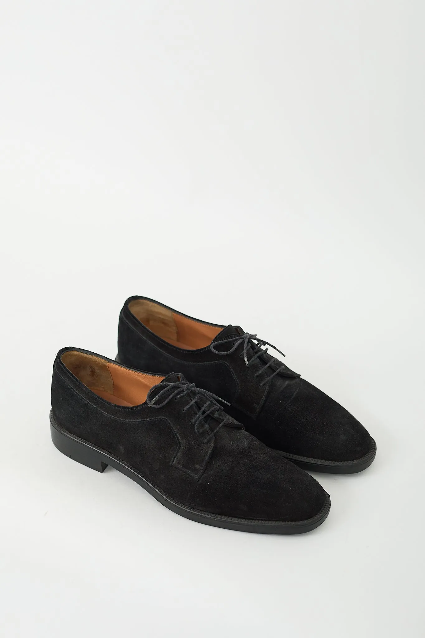 Black Suede Lace Up Oxford