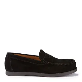 Boat Loafers, black suede