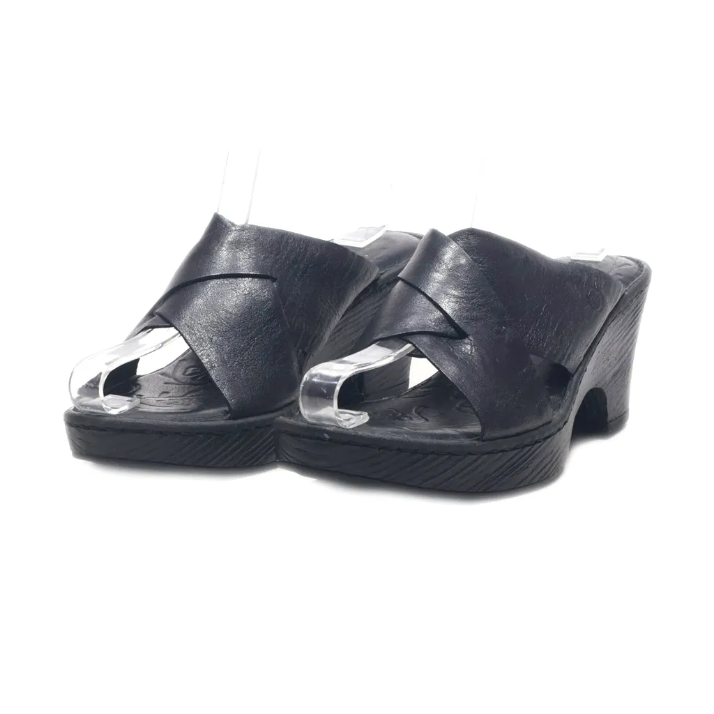 Born Mid-Heel Sandals Canvas Black Colour For Women