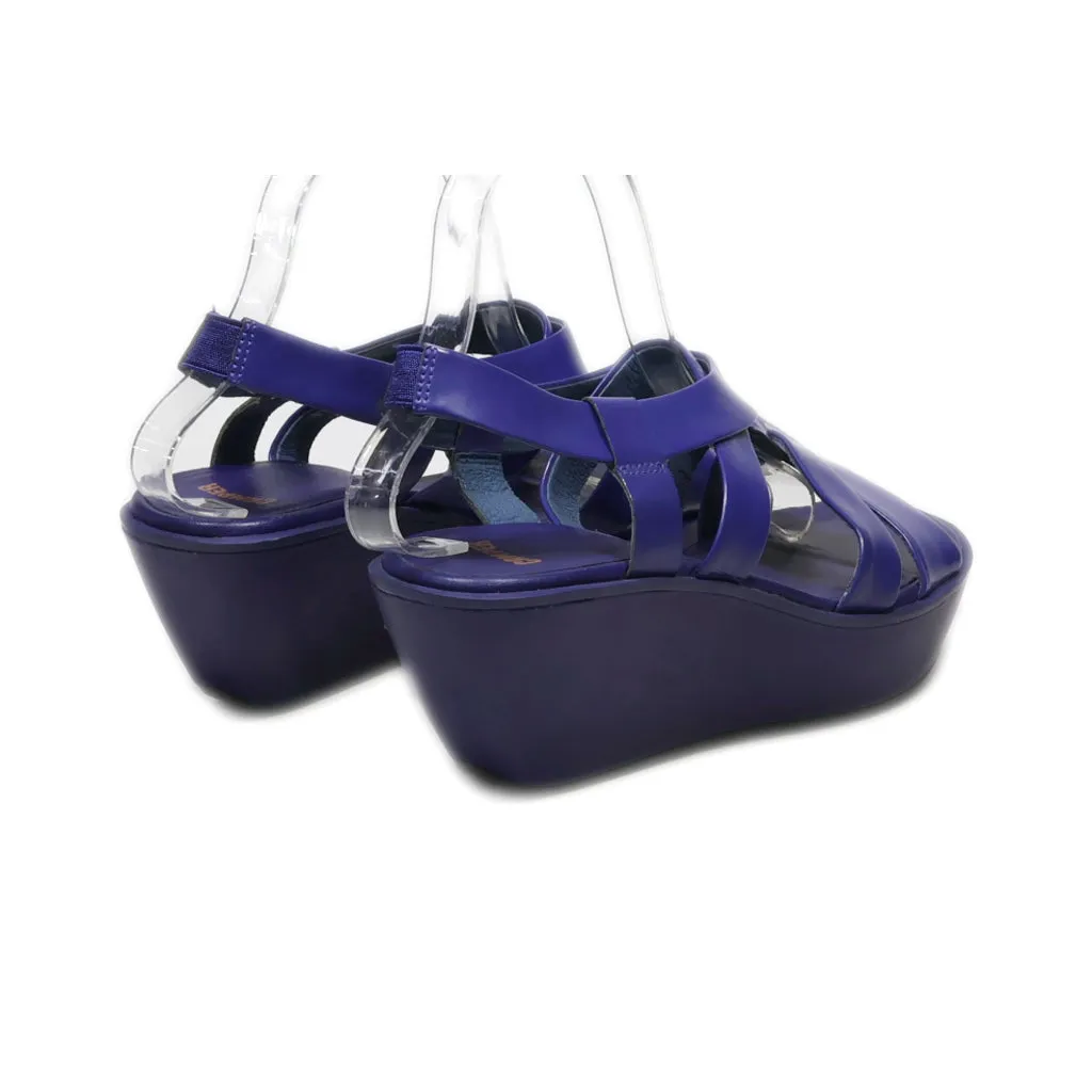 Camper Wedge Sandals Leather Blue Colour For Women