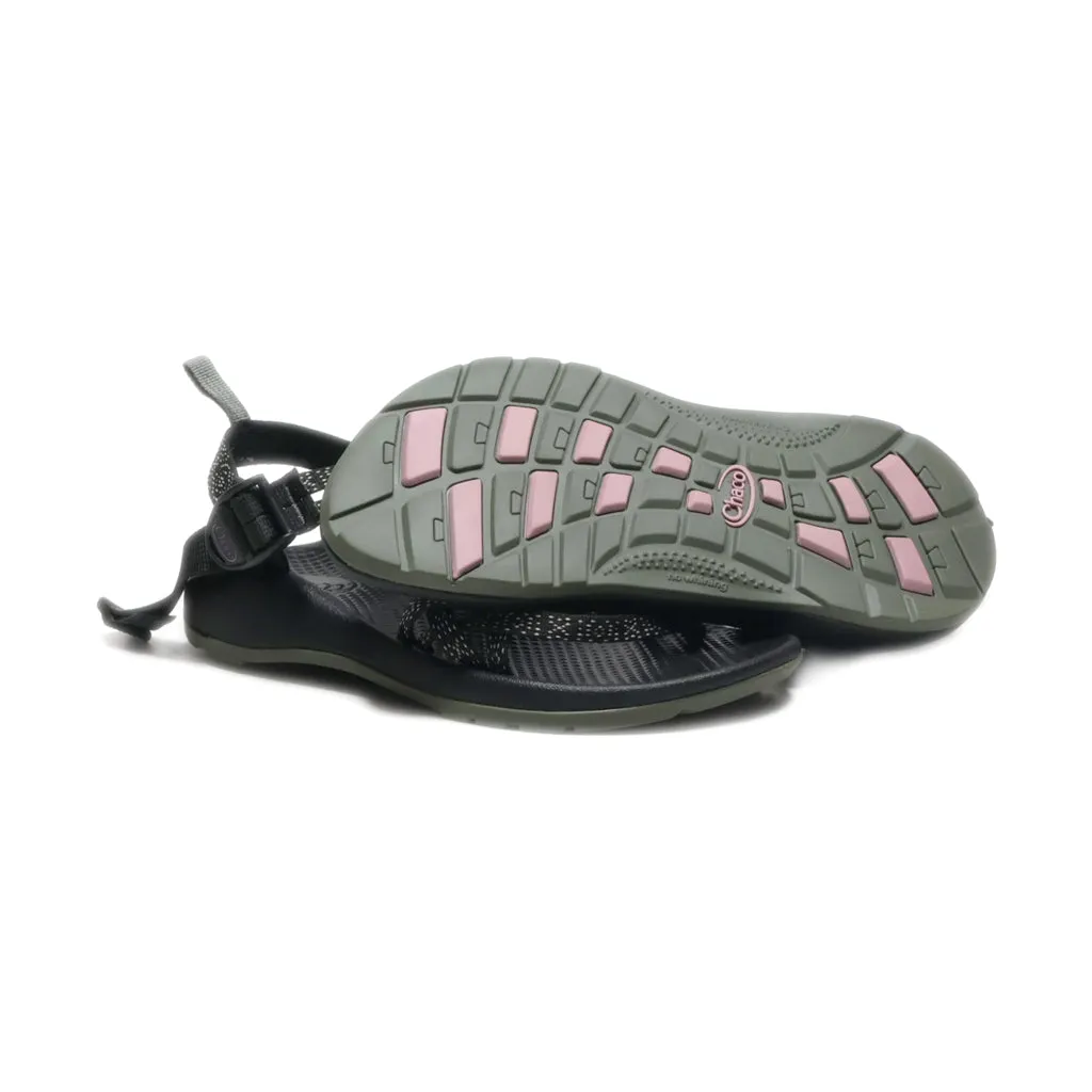 Chaco Flat Sandals Fabric Black Colour For Kids