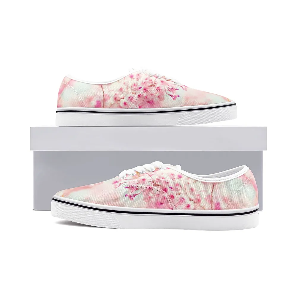 Cherry Blossom Low Cut Canvas Shoes