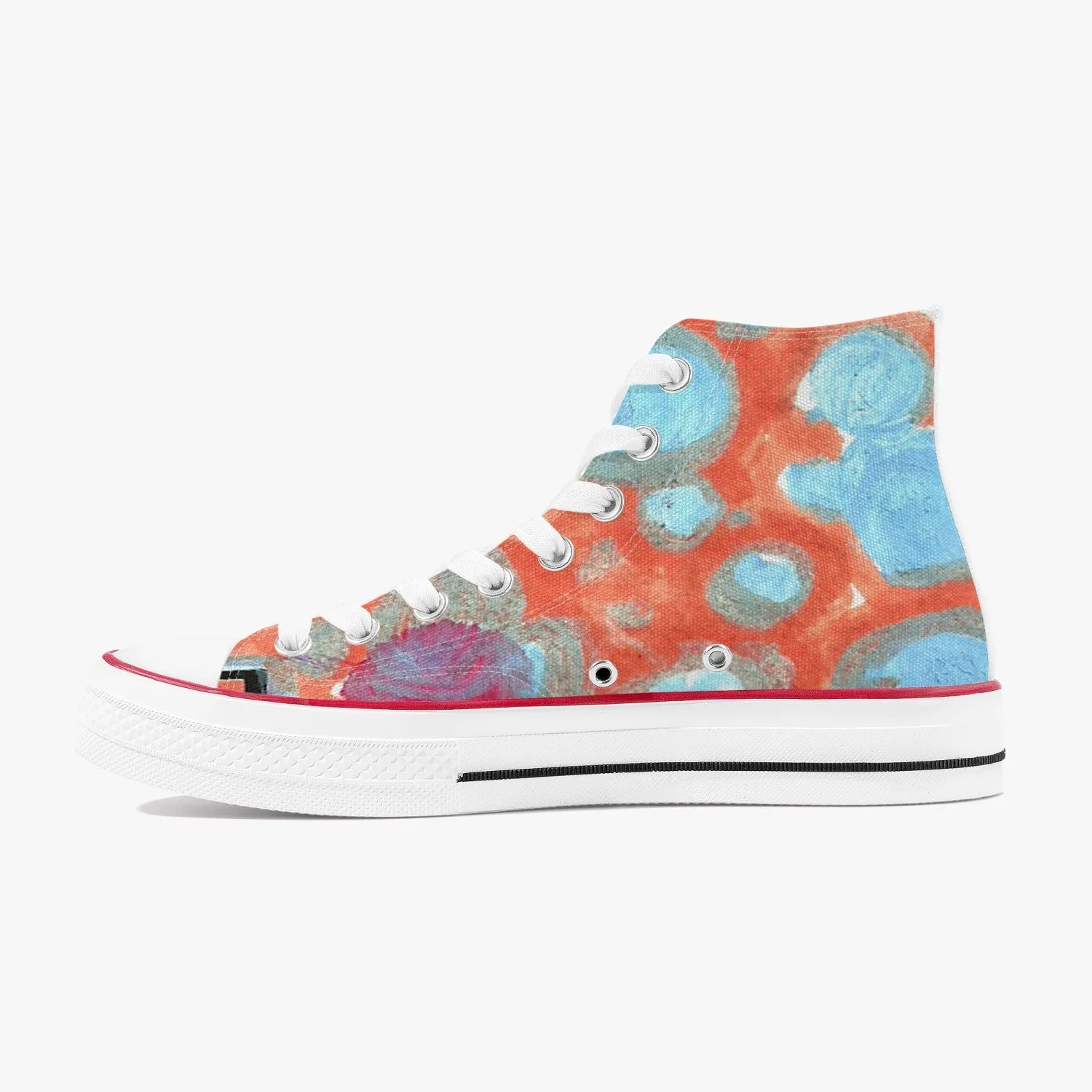 Clouded sky High Canvas Shoes