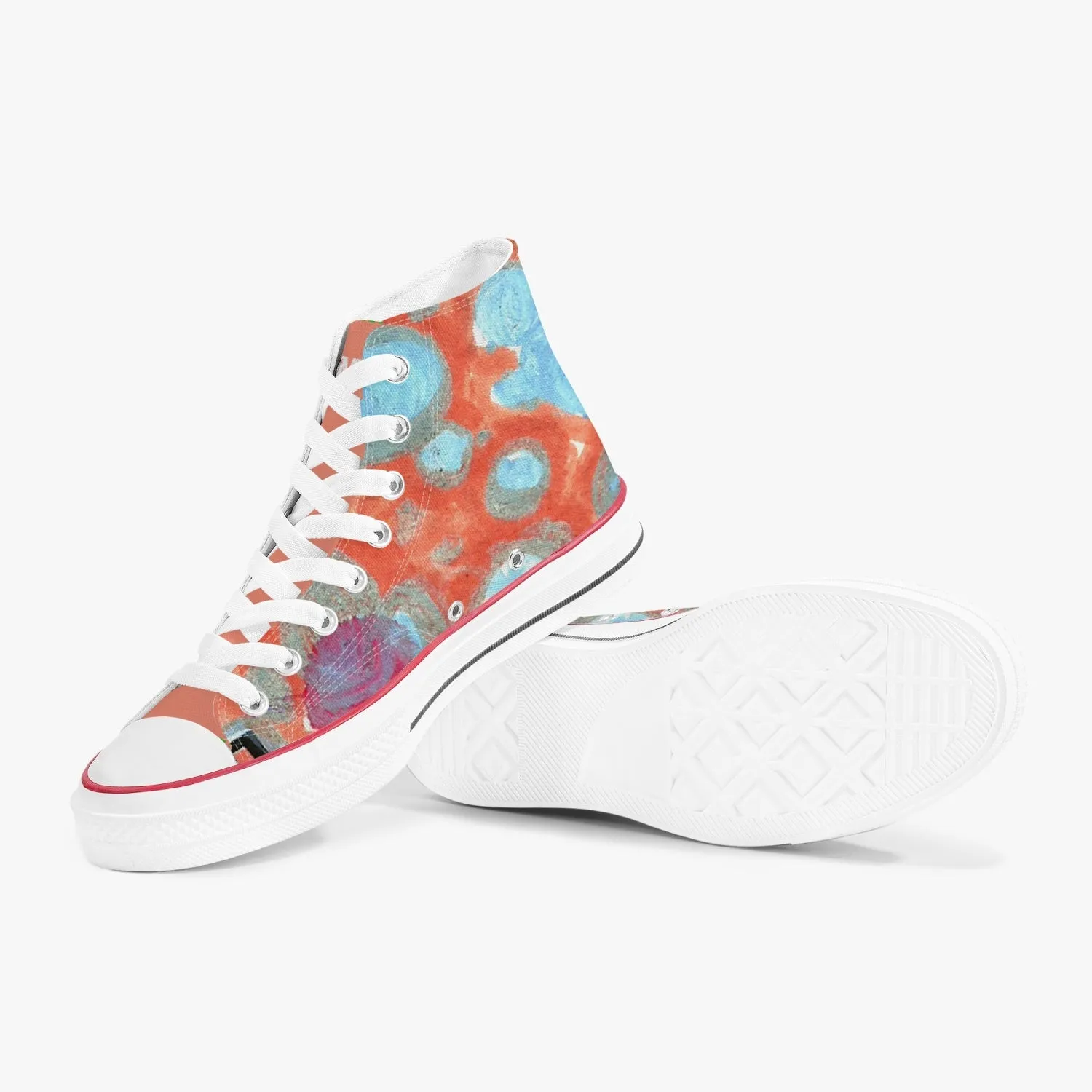 Clouded sky High Canvas Shoes