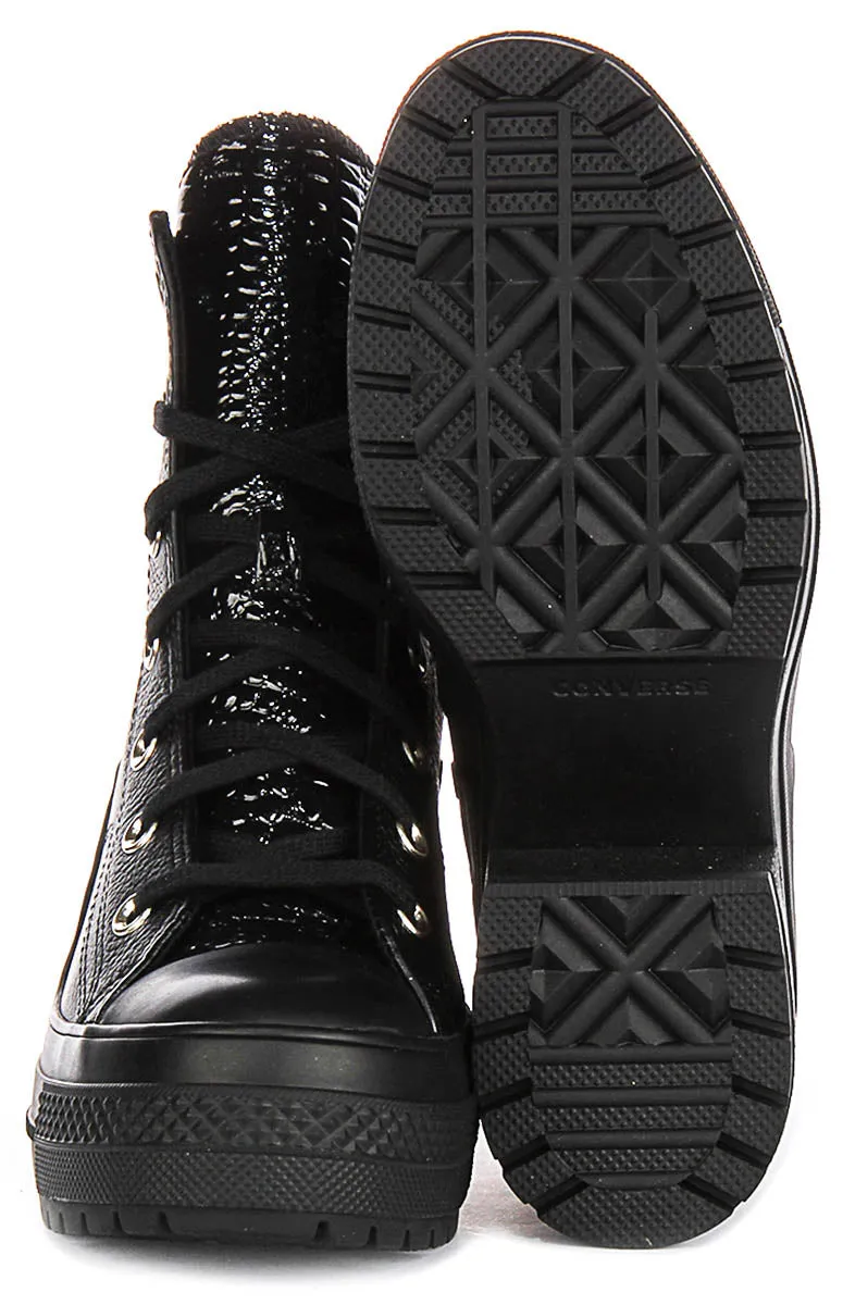 Converse Chuck 70 De Luxe Heel A12346C In Black Moc Croc