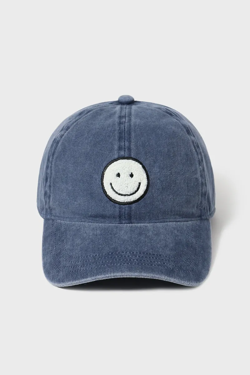 FWCAP3188 - Smile Chenille Patch Baseball Cap