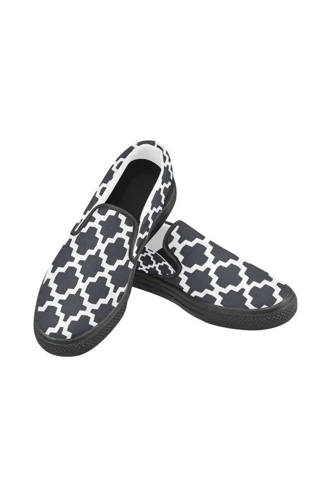 Geometric Tessellation Men's Slip-on Canvas Shoes