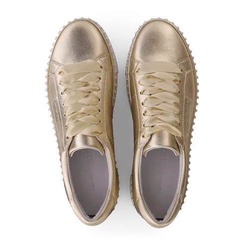 Gold Nano Pearl Platform Sneakers