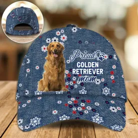 Golden Retriever Proud Mom Baseball Cap Hat, Women Cap Hat