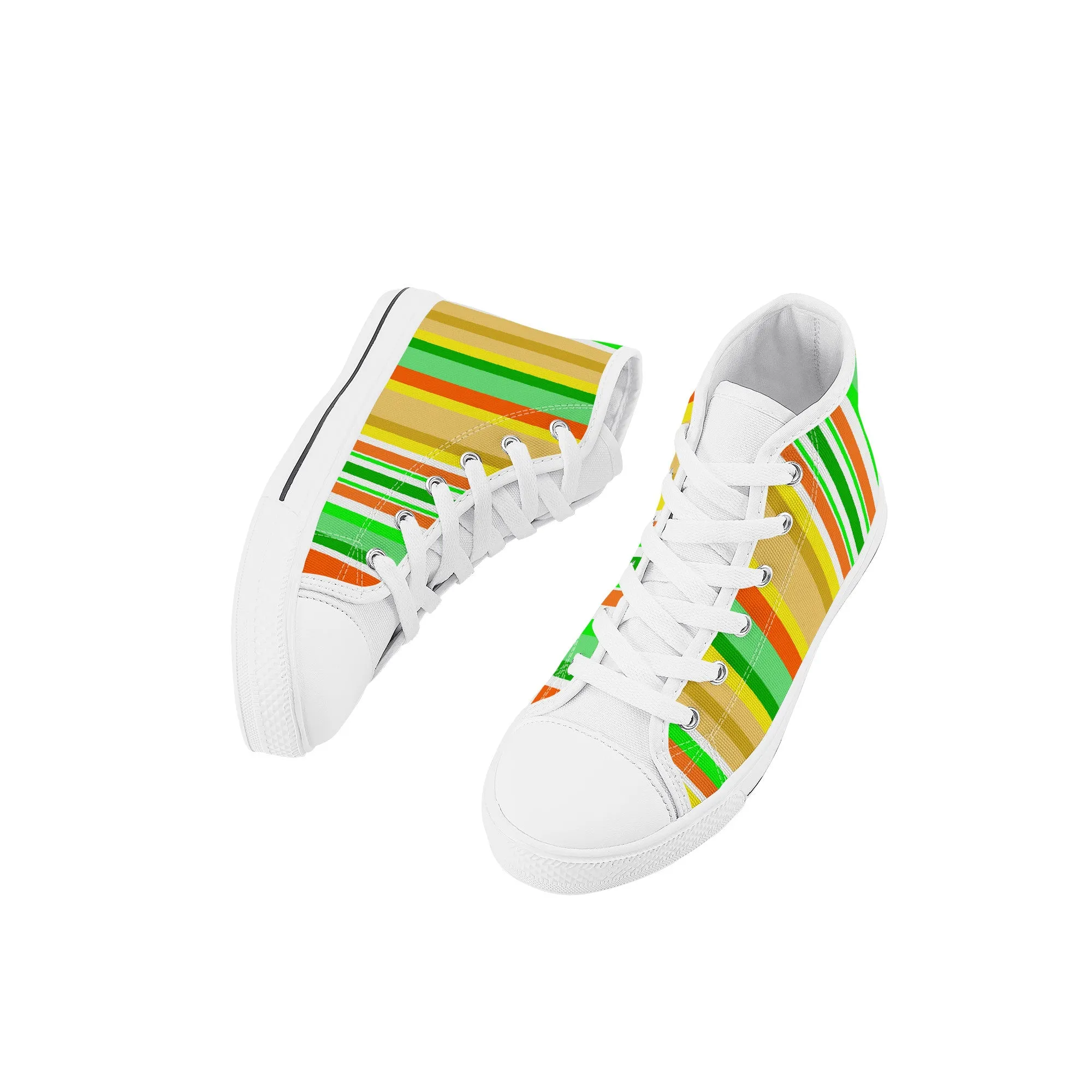 Kids High Top Sneakers - Stripes