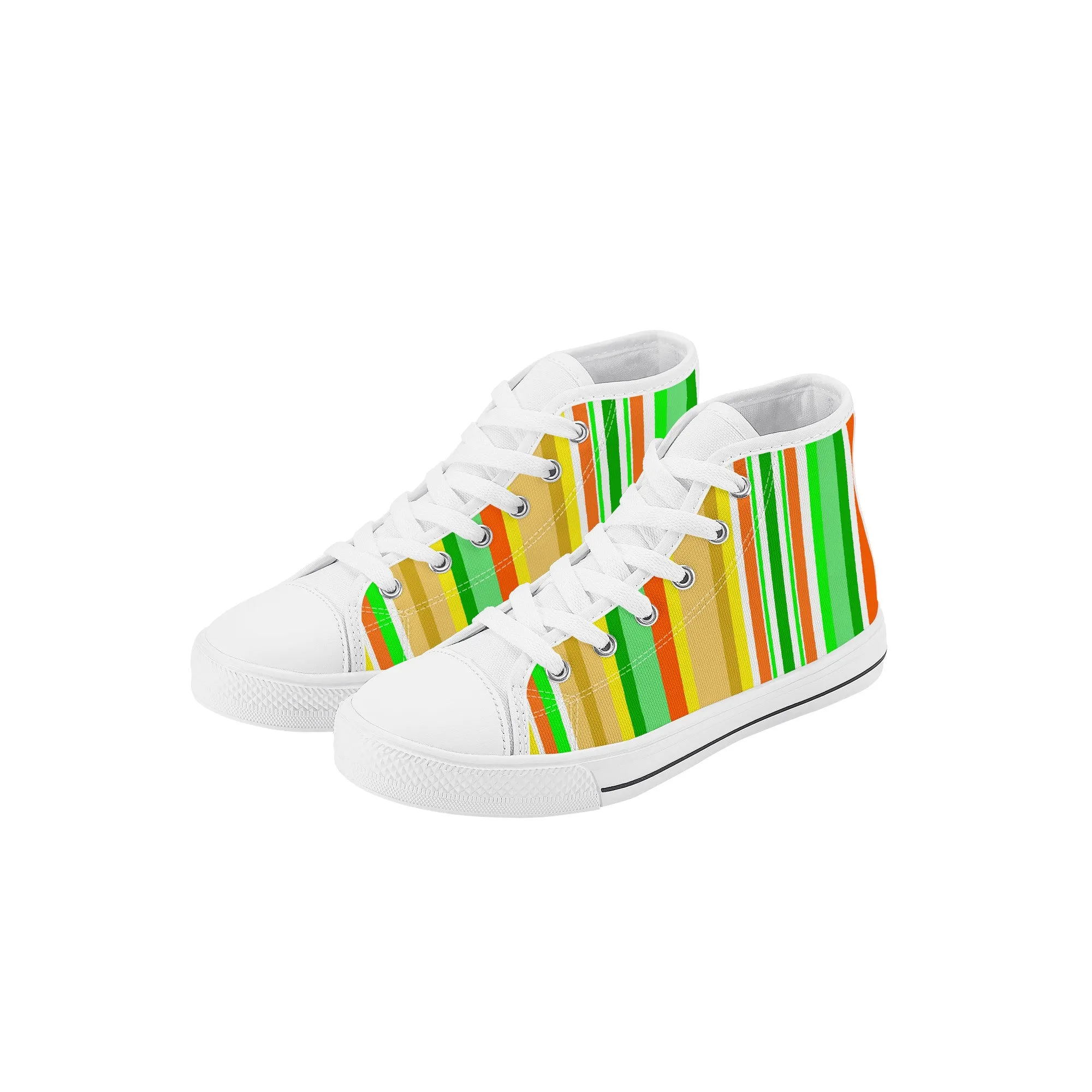 Kids High Top Sneakers - Stripes