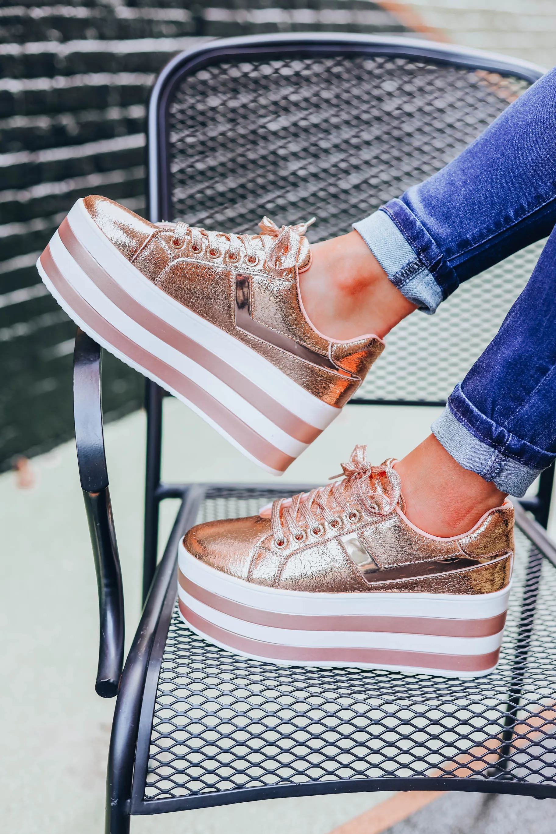 Lily Metallic Platform Sneakers