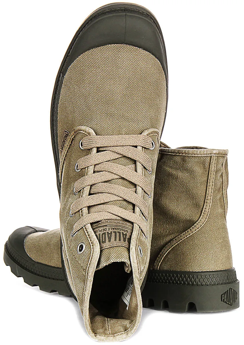 Palladium Pampa Hi In Dusky Green For Men