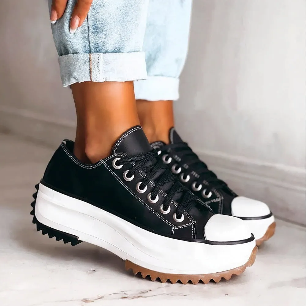 RIANNA | LEATHER PLATFORM SNEAKERS