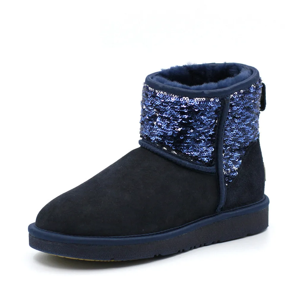 Sparkle Short Ugg Boot - Navy