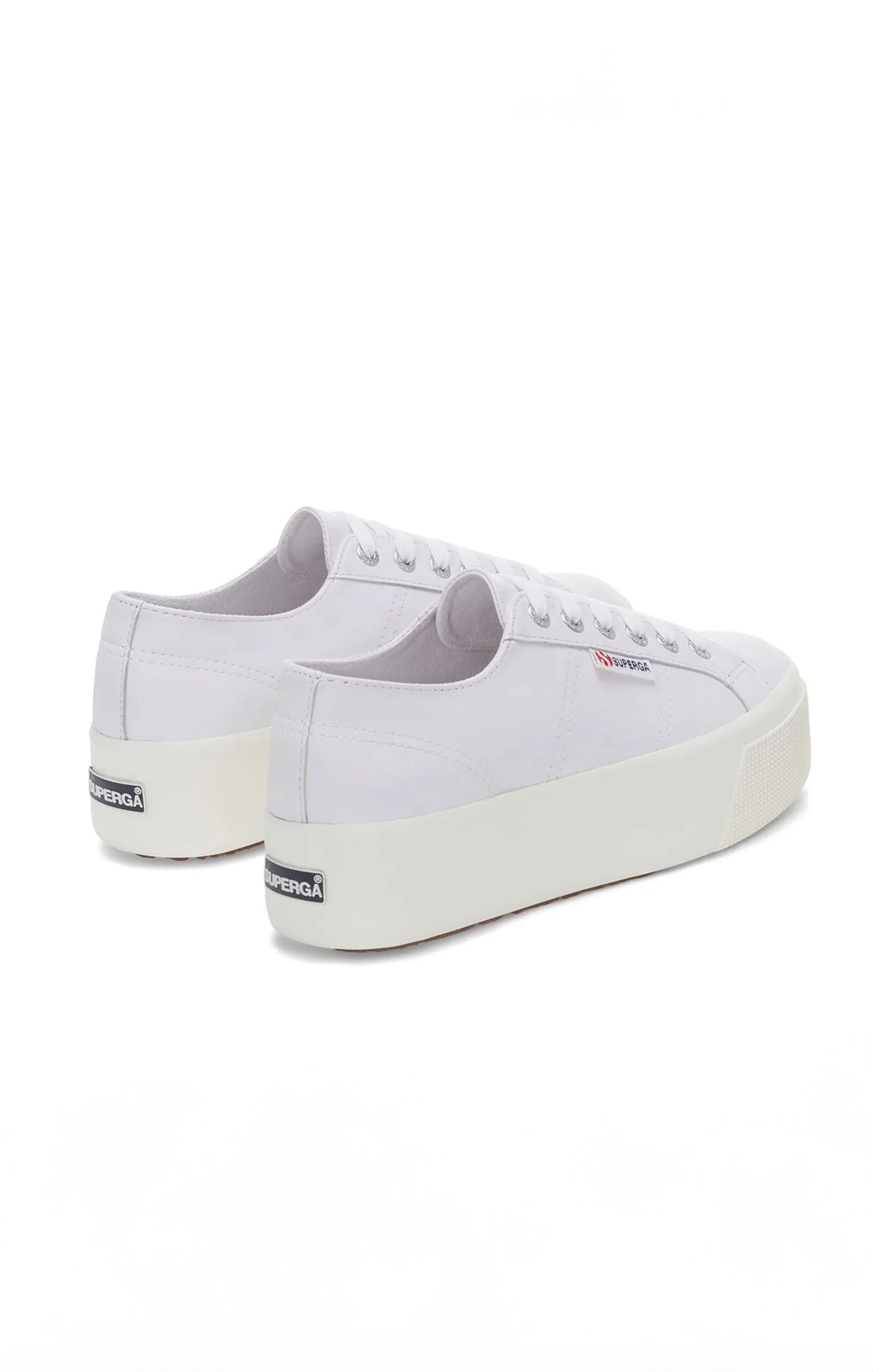 Superga 2790 Nappa Platform Sneakers ~ Optic White