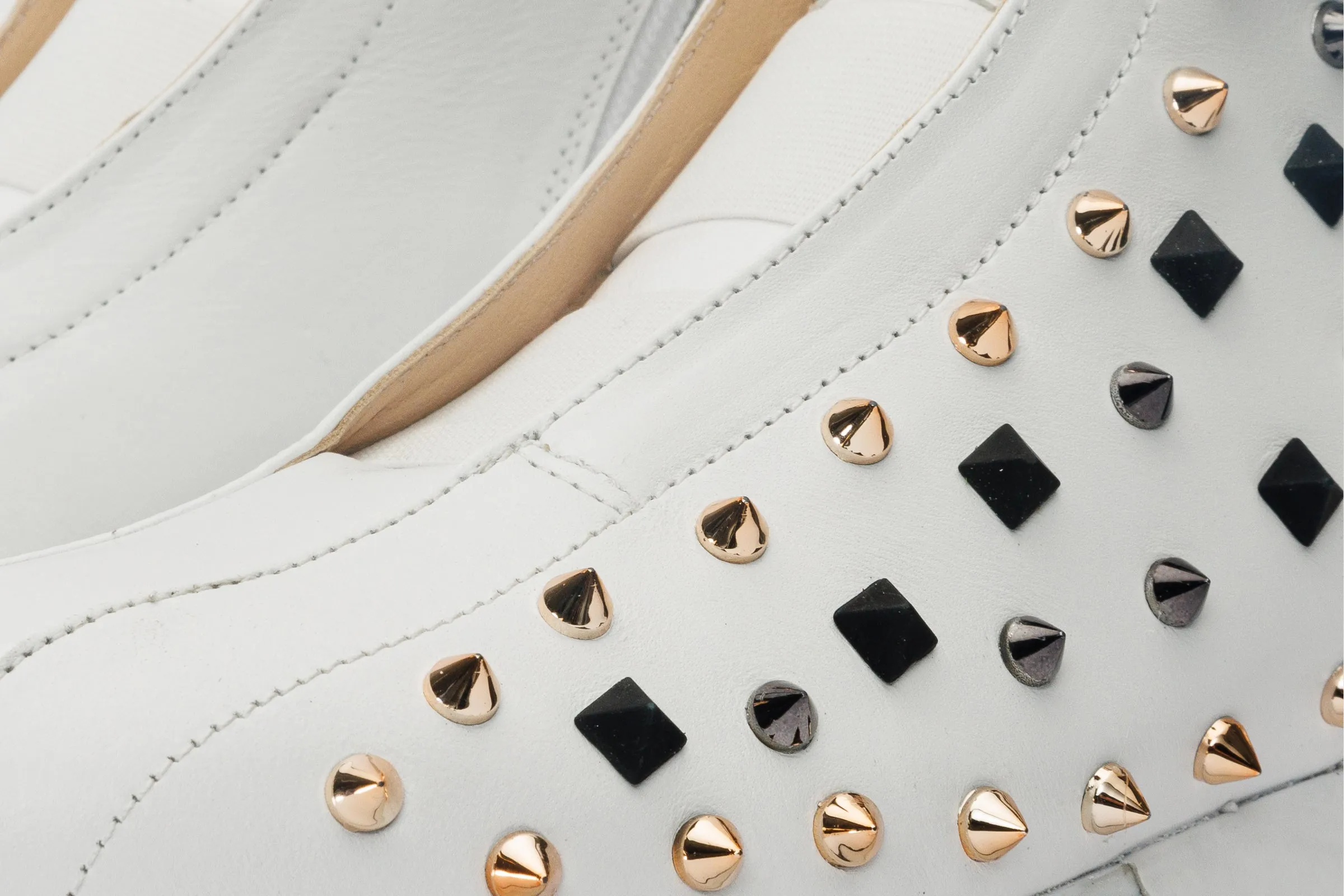 The Infanta High-Top White Spike Leather Men Sneaker Limited Edition