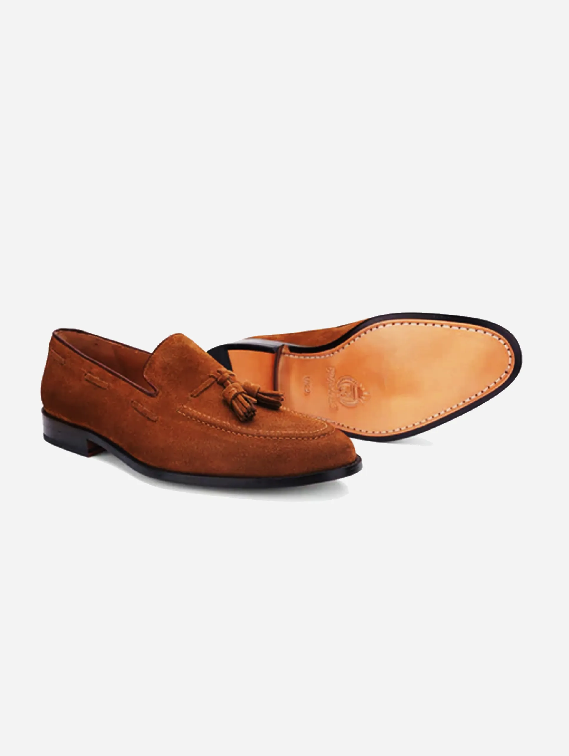 Wyatt Tassel Loafer-Cognac Suede