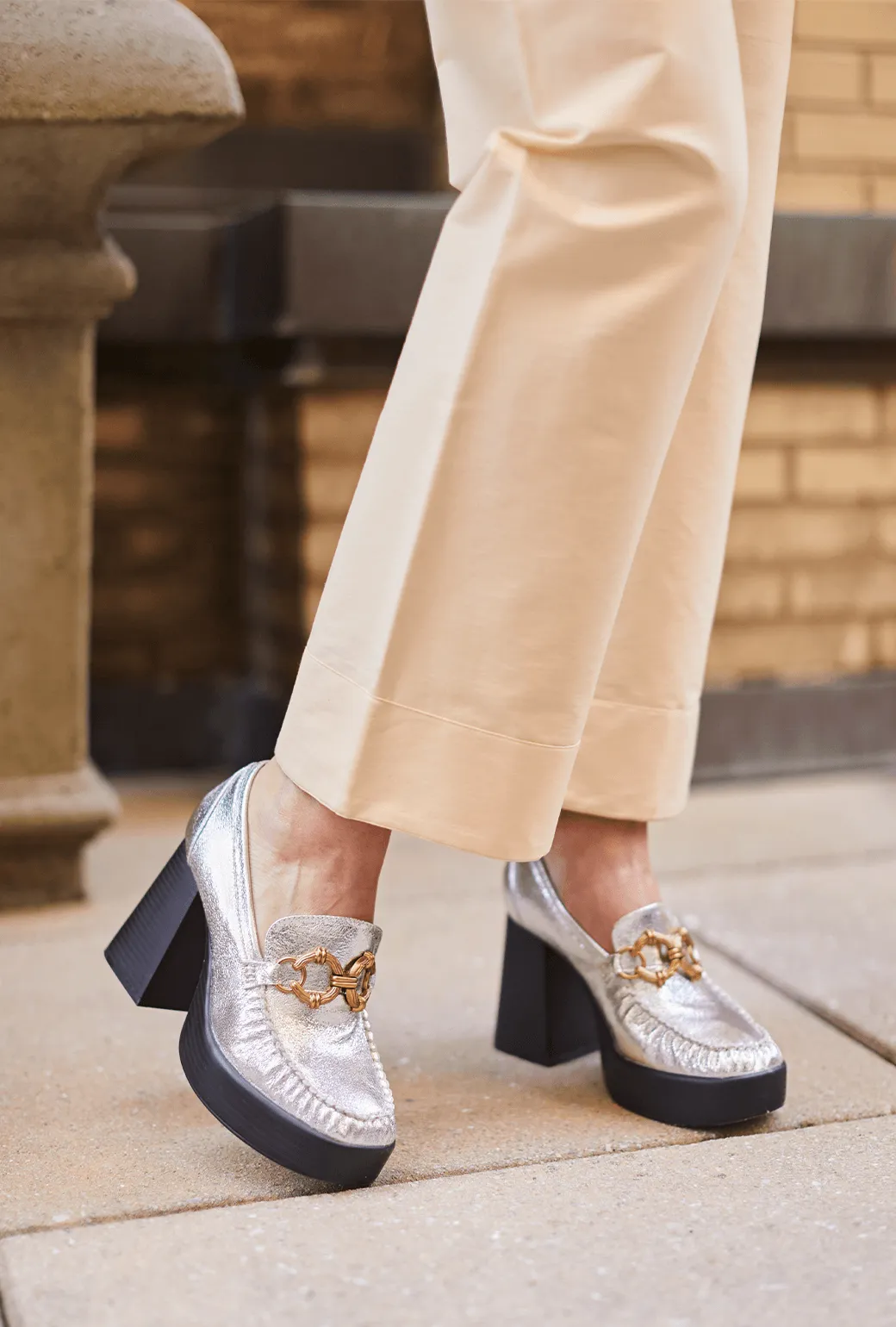 Yves Loafers - Metallic Silver